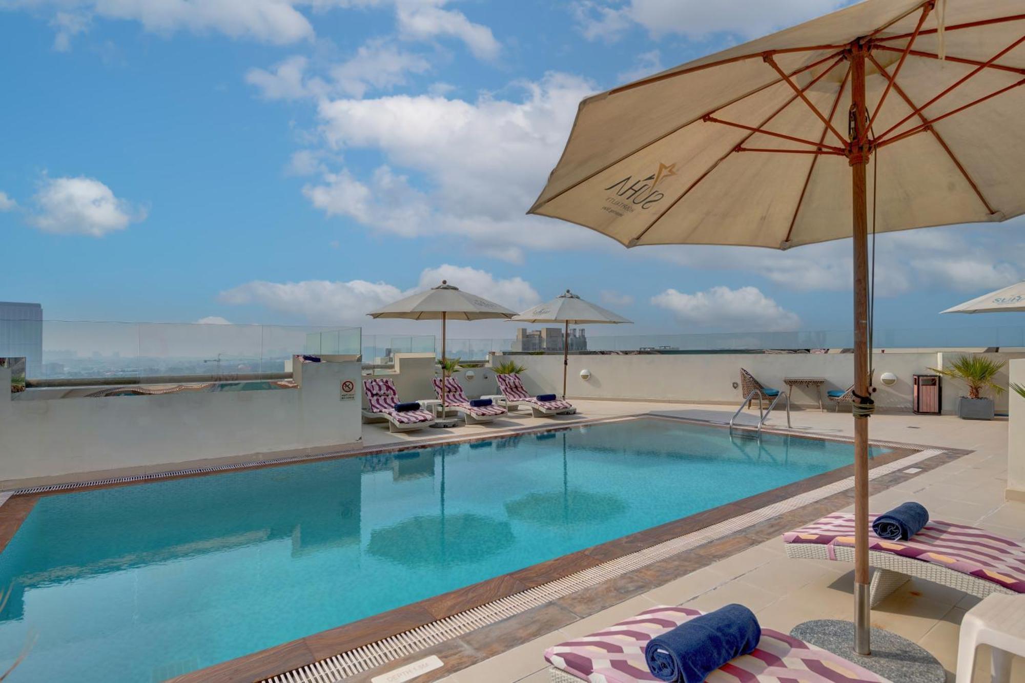 دبي Suha Park Hotel Apartments, Waterfront Jaddaf المظهر الخارجي الصورة
